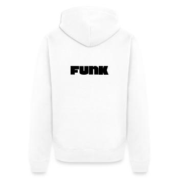 Logo funk audacieux - Veste à capuche bio Premium Unisexe - blanc - Dos - Thijin (182cm)