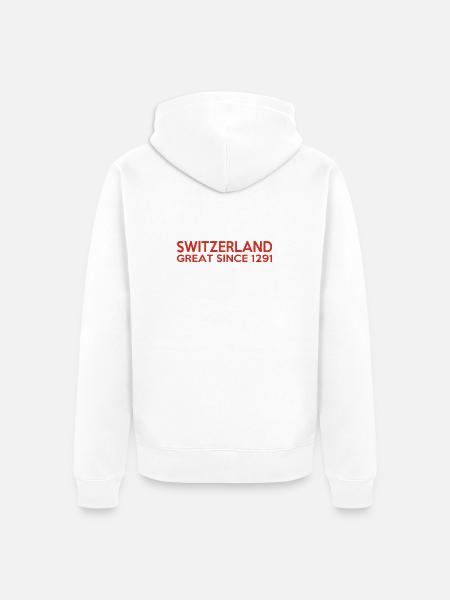 Switzerland - Great Since 1291 - Schweiz - Schwiiz - Unisex Premium Organic Zip Hoodie - white