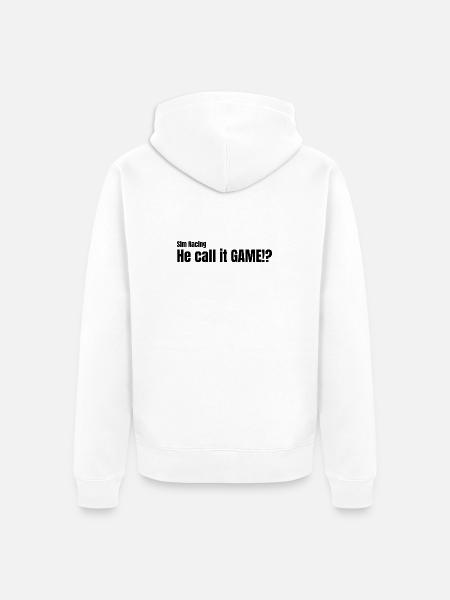 He call it GAME!? - Unisex Premium Bio Zip Hoodie - Weiß