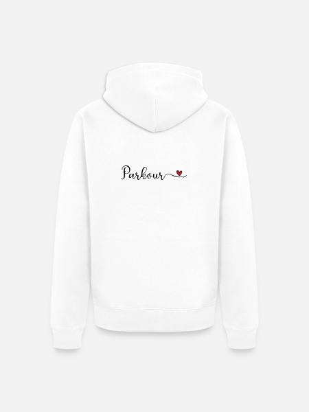 Parkour - Unisex Premium Bio Zip Hoodie - Weiß
