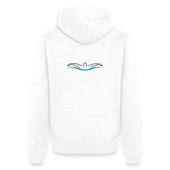 nage - Veste à capuche bio Premium Unisexe - blanc - Dos - Thijin (182cm)