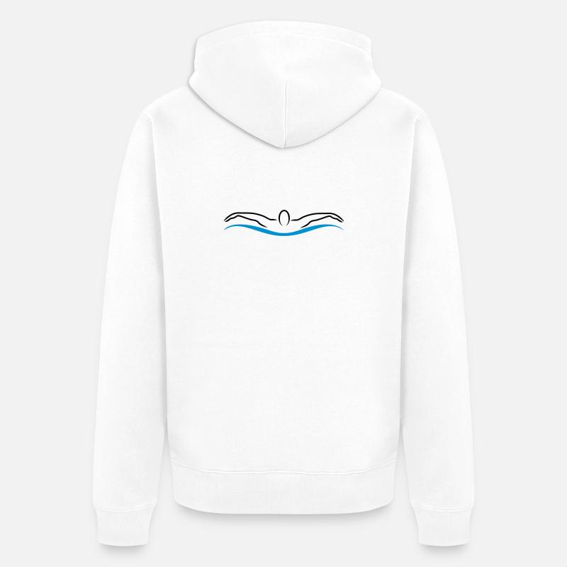 nage - Veste à capuche bio Premium Unisexe - blanc