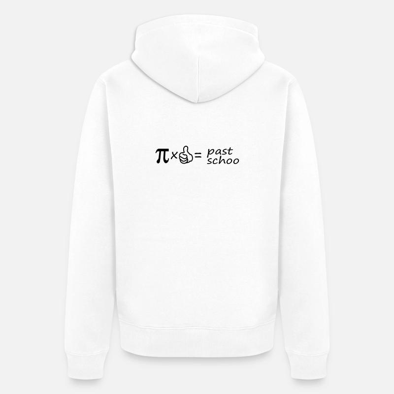 pi x Daumen = past schoo - Unisex Premium Bio Zip Hoodie - Weiß