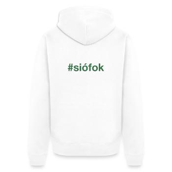 SIOFOK Hungary Ungarn Hashtag - Unisex Premium Organic Zip Hoodie - white - Back - Thijin (182cm)
