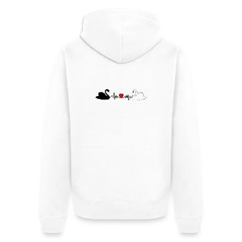 I love my wedding heart rate cardio - Unisex Premium Organic Zip Hoodie - white - Back - Thijin (182cm)