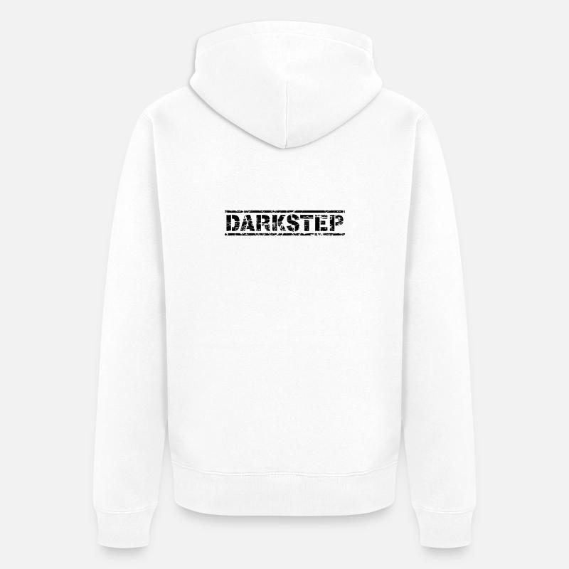 Étape de Darkstep - Veste à capuche bio Premium Unisexe - blanc