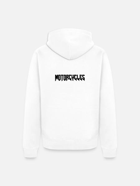 Motorcycles Chopper Custom bike - Unisex Premium Organic Zip Hoodie - white