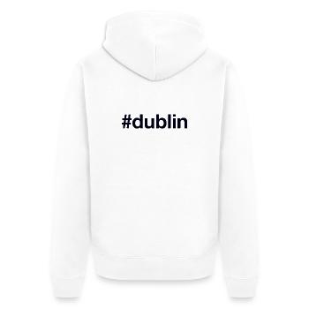 DUBLIN, Irlande, Irlande - Veste à capuche bio Premium Unisexe - blanc - Dos - Thijin (182cm)