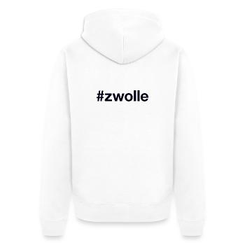 ZWOLLE, Pays-Bas, Pays-Bas - Veste à capuche bio Premium Unisexe - blanc - Dos - Thijin (182cm)