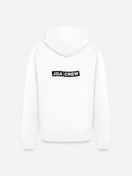 Bachelor Party Crew - Emblem - Unisex Premium Organic Zip Hoodie - white