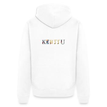 KERTTU name decorated with flowers - Unisex Premium Organic Zip Hoodie - white - Back - Thijin (182cm)