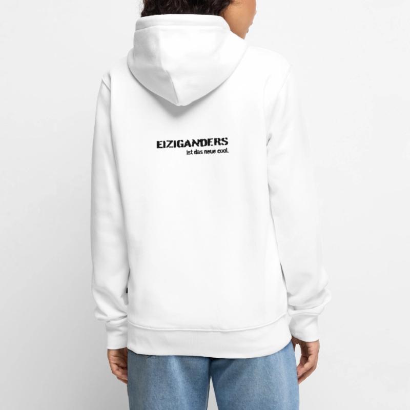 Einziganders ist das neue cool Unisex Premium Bio Zip Hoodie