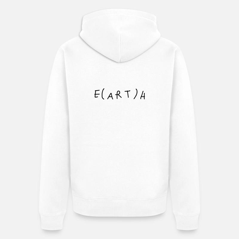 La Terre sans art, c’est juste « eh » - Veste à capuche bio Premium Unisexe - blanc