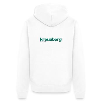 Berlin Kreuzberg - Simples, schönes Design - Unisex Premium Bio Zip Hoodie - Weiß - Hinten - Thijin (182cm)