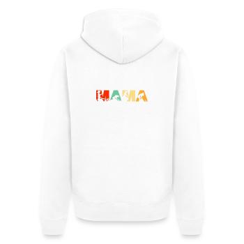 Jardinier Mama Retro Sunset Horticulture Art - Veste à capuche bio Premium Unisexe - blanc - Dos - Thijin (182cm)