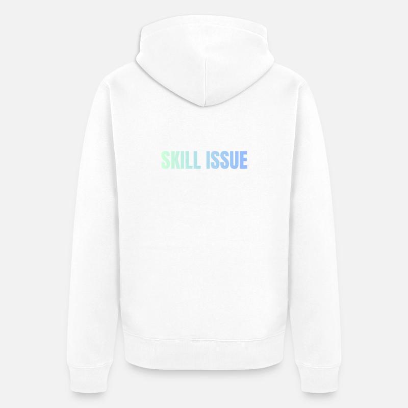Gradient des problèmes de compétence - Veste à capuche bio Premium Unisexe - blanc