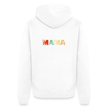 Mountainbike-Mama Offroad-Radfahren - Unisex Premium Bio Zip Hoodie - Weiß - Hinten - Thijin (182cm)