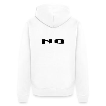 Non, bonne réponse - Veste à capuche bio Premium Unisexe - blanc - Dos - Thijin (182cm)