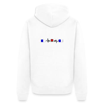 Spa Racing Heartbeat - Unisex Premium Organic Zip Hoodie - white - Back - Thijin (182cm)