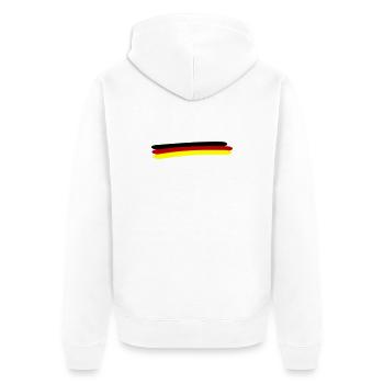 Germany Flag Line - Unisex Premium Organic Zip Hoodie - white - Back - Thijin (182cm)