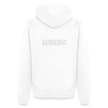 L’introversion tissée dans mon ADN de code - Veste à capuche bio Premium Unisexe - blanc - Dos - Thijin (182cm)