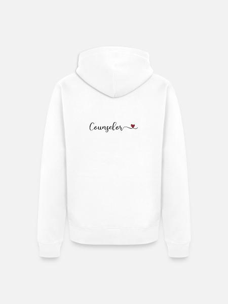 Berater mit Herz - Unisex Premium Bio Zip Hoodie - Weiß