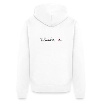 Islandais au cœur - Veste à capuche bio Premium Unisexe - blanc - Dos - Thijin (182cm)