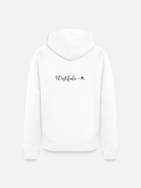 Westfalen Herz - Unisex Premium Bio Zip Hoodie - Weiß