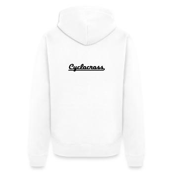 2541614 15137148 cyclocross - Unisex Premium Organic Zip Hoodie - white - Back - Thijin (182cm)