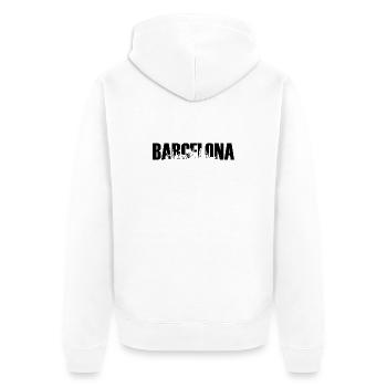 Barcelone Espagne Catalogne Europe Skyline - Veste à capuche bio Premium Unisexe - blanc - Dos - Thijin (182cm)