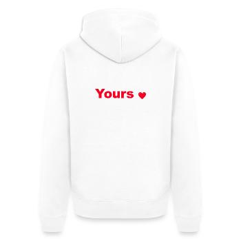 Coeur animé Design élégant - Veste à capuche bio Premium Unisexe - blanc - Dos - Thijin (182cm)