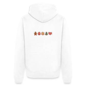 Cookies and cookies for Christmas - Unisex Premium Organic Zip Hoodie - white - Back - Thijin (182cm)
