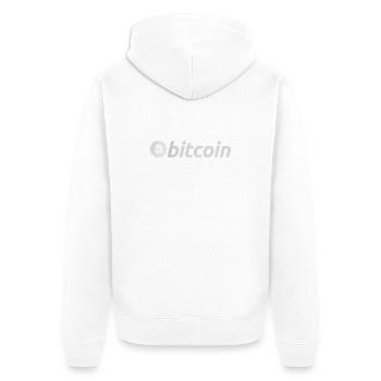 HODL - Unisex Premium Bio Zip Hoodie - Weiß - Hinten - Thijin (182cm)