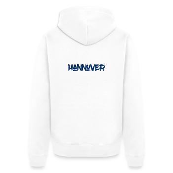 Hannover - Niedersachsen - Maschsee - Unisex Premium Bio Zip Hoodie - Weiß - Hinten - Thijin (182cm)