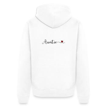 Tante Typografie mit Herz handgeschriebene Schriftart De - Unisex Premium Bio Zip Hoodie - Weiß - Hinten - Thijin (182cm)
