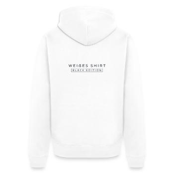 Weißes T-Shirt Black Edition - Unisex Premium Bio Zip Hoodie - Weiß - Hinten - Thijin (182cm)