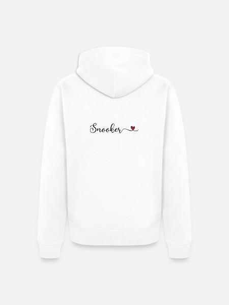 Snookerherz - Unisex Premium Bio Zip Hoodie - Weiß