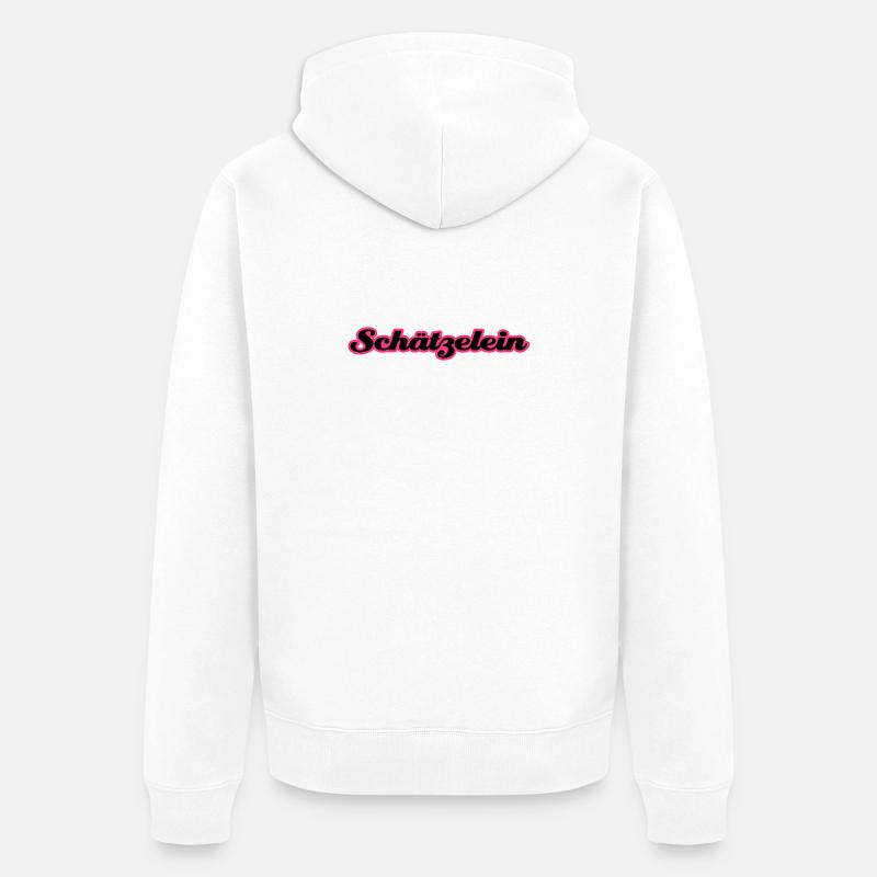 Schätzelein - Unisex Premium Bio Zip Hoodie - Weiß