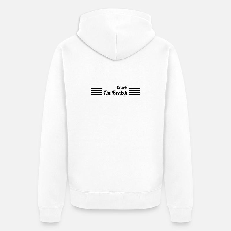 Ce soir On Breizh ! - Veste à capuche bio Premium Unisexe - blanc