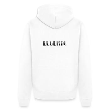 Légende - Veste à capuche bio Premium Unisexe - blanc - Dos - Thijin (182cm)