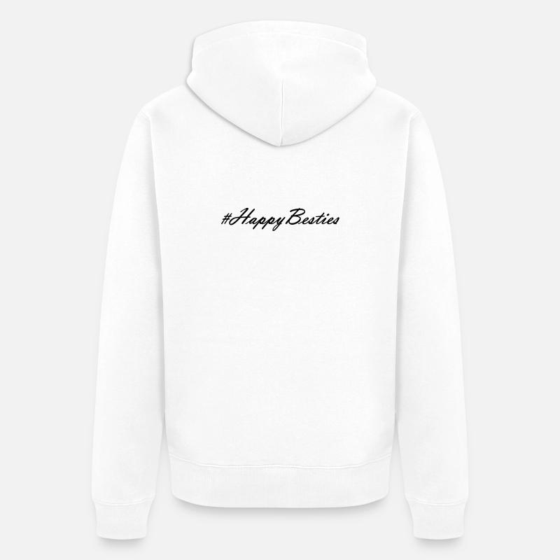 Les joyeux besties - Veste à capuche bio Premium Unisexe - blanc