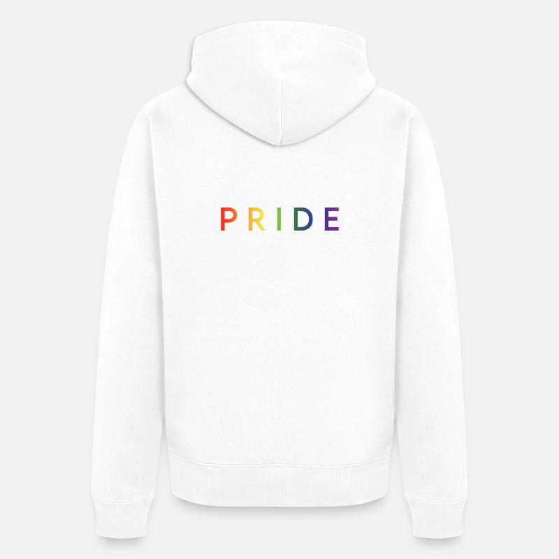 PRIDE - Veste à capuche bio Premium Unisexe - blanc