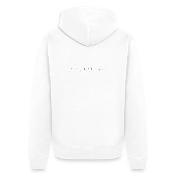 filigrane Verzierung - Unisex Premium Bio Zip Hoodie - Weiß - Hinten - Thijin (182cm)