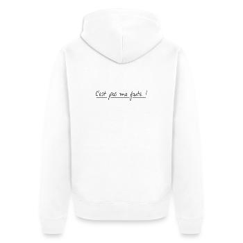 C'est pas ma faute - Veste à capuche bio Premium Unisexe - blanc - Dos - Thijin (182cm)