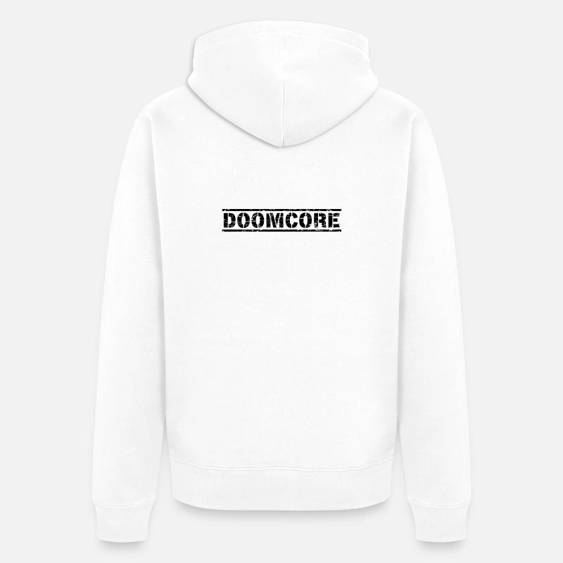Doomcore - Unisex Premium Bio Zip Hoodie - Weiß