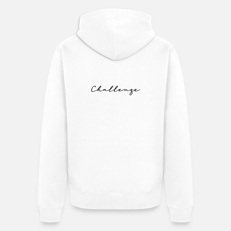 Challenge v1 - Veste à capuche bio Premium Unisexe - blanc