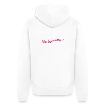 MAÎTRESSE. MAITRE. MERCI. MERCI MAÎTRESSE - Veste à capuche bio Premium Unisexe - blanc - Dos - Thijin (182cm)
