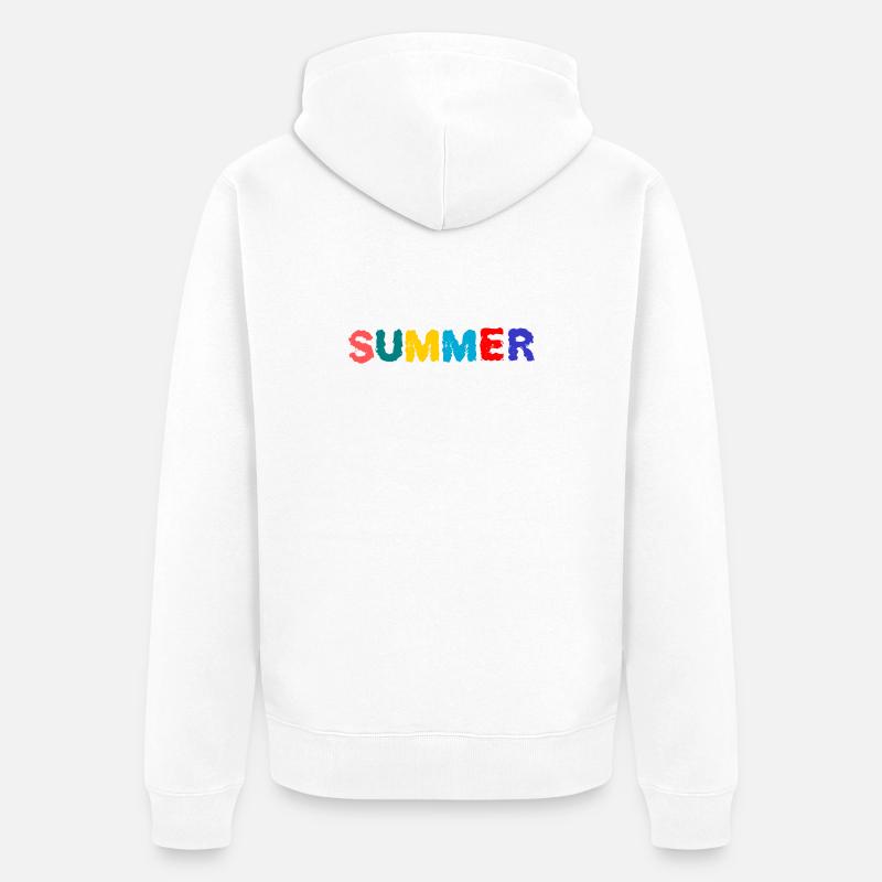 MAÎTRESSE. MAÎTRE. PROFESSEUR. ECOLE - Veste à capuche bio Premium Unisexe - blanc