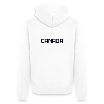 CANADA - Unisex Premium Bio Zip Hoodie - Weiß - Hinten - Thijin (182cm)