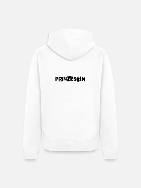 Prinzessin - Unisex Premium Bio Zip Hoodie - Weiß